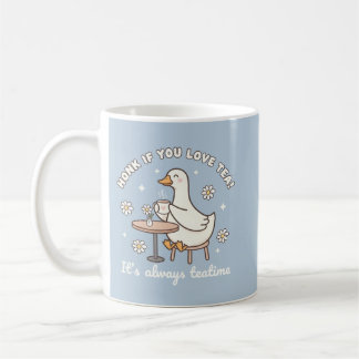 Taza De Café Honk If You Love Tea Cute Goose Mug