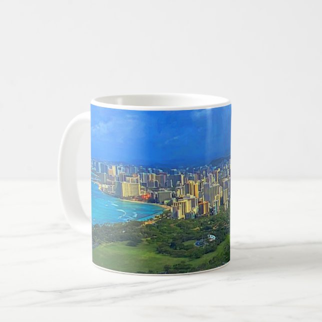 Taza De Café Honolulu, línea aérea de Hawaii #1 Mug (Anverso izquierdo)