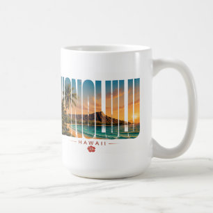 Taza De Café 🌺 Honolulu Viajes Editorial De Lujo Estilo Coster