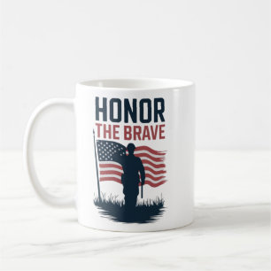 Taza De Café Honor a los valientes veteranos entrega camiseta