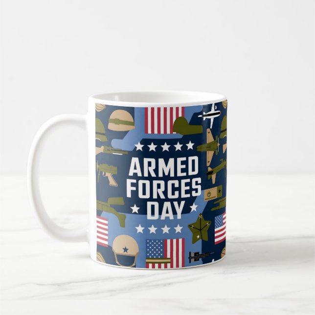 Taza De Café Honrando a nuestras Fuerzas Armadas (Izquierda)