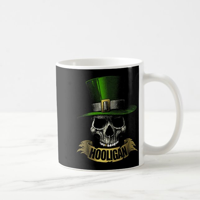 Taza De Café Hooligan Skull Funny Iri-shirt  (Derecha)