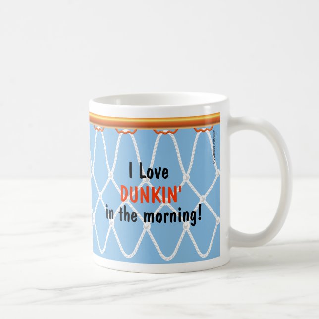 Taza De Café Hoop de baloncesto Net_I Love Dunkin'_blue (Derecha)