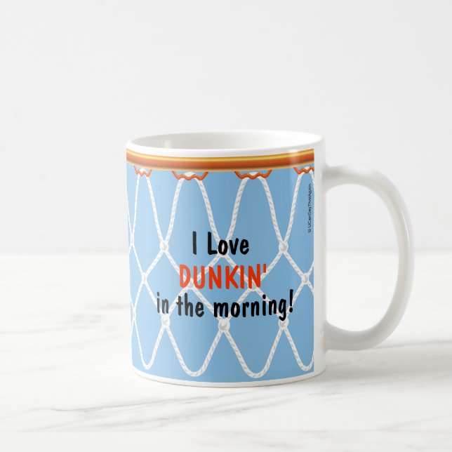 Taza De Café Hoop de baloncesto Net_I Love Dunkin'_blue (Derecha)