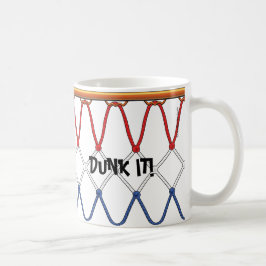 Taza De Café Hoop de baloncesto Net_red white blue_Dunk It