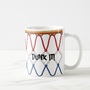 Taza De Café Hoop de baloncesto Net_red white blue_Dunk It
