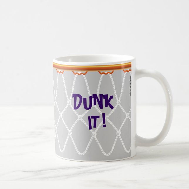 Taza De Café Hoop Net_Dunk de Baloncesto!_gray (Derecha)