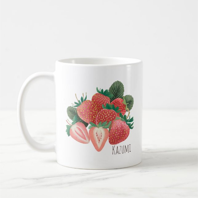 Taza De Café Ho'oponopono personalizado y fresas (Izquierda)