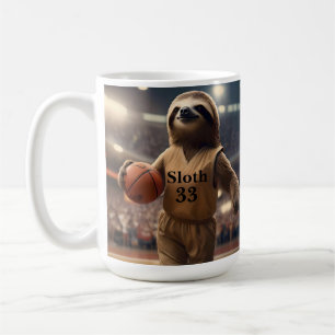 Taza De Café Hoops y Hangs: La franja de Dunking Slam,