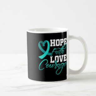 Taza De Café Hope Faith Love Courage Pstd Stress Awareness Mont