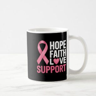 Taza De Café Hope Faith Love Support Brewal Cancer Awarness Pin