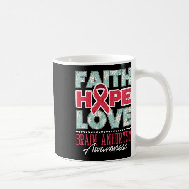 Taza De Café Hope Love Brain Aneurysm Awareness Support Graphic (Derecha)