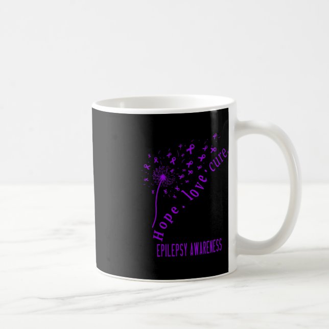 Taza De Café Hope Love Cure Epilepsy Awareness T (Derecha)
