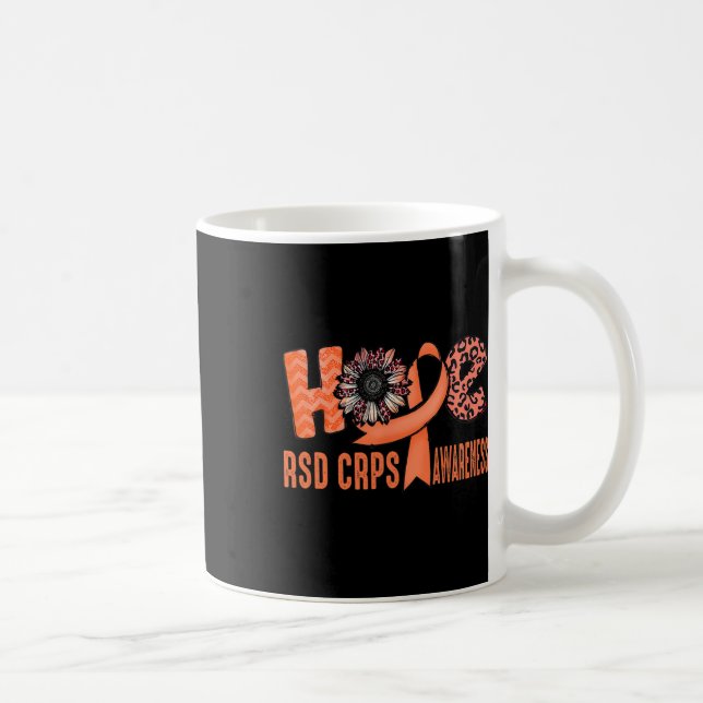Taza De Café Hope Naranja Ribbon Leopard Sunflower Rsd Crps Awa (Derecha)