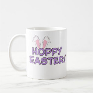 Taza De Café Hoppy Easter Mug   Diseño de conejito