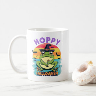 Taza De Café Hoppy Halloween, Adorable Personalizado Rana
