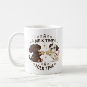 Taza De Café hora de leche de cachorros 