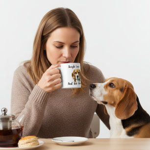 Taza De Café Hora del Té Marrón de beagle personalizado