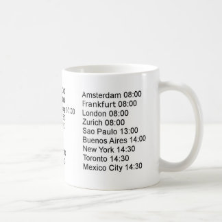 Taza De Café Horas de apertura globales del mercado de acción
