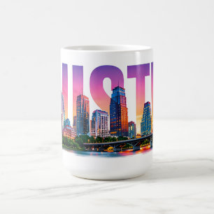Taza De Café Horizonte de Austin Texas Aventura de Viaje