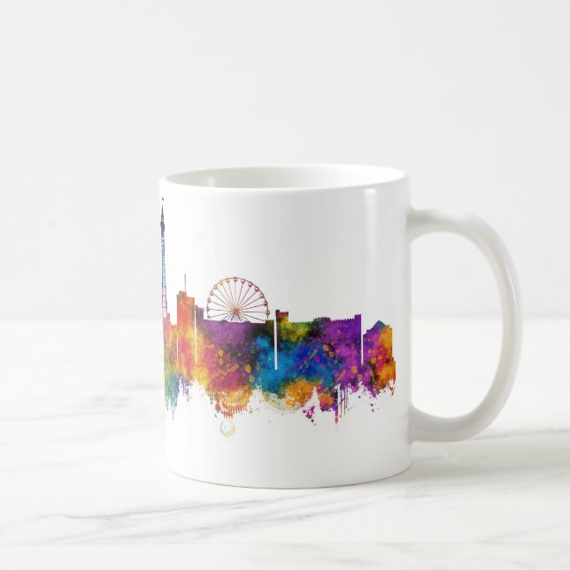 Taza De Café Horizonte de Blackpool Inglaterra (Derecha)