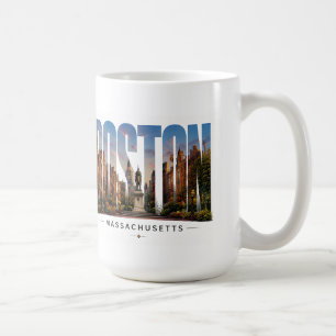 Taza De Café 💙 Horizonte de Boston Estilo de Ciudad Moderna 💙