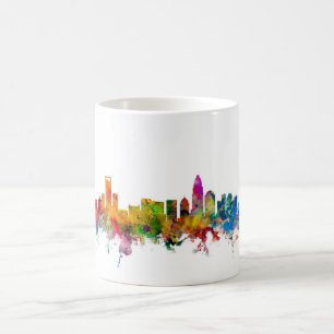 Taza De Café Horizonte de Charlotte Carolina del Norte