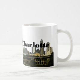 Taza De Café Horizonte de Charlotte NC con Charlotte en el