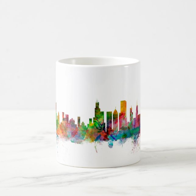 Taza De Café Horizonte de Chicago Illinois (Centro)