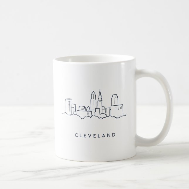 Taza De Café Horizonte de Cleveland Ohio (Derecha)