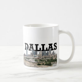 Taza De Café Horizonte de Dallas con Dallas en el cielo