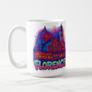 Taza De Café Horizonte de Firenze Neon Pop-Art