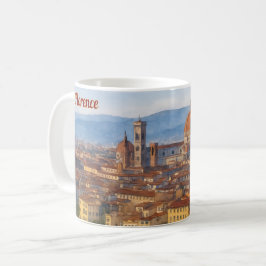 Taza De Café Horizonte de Florencia en Acuarela
