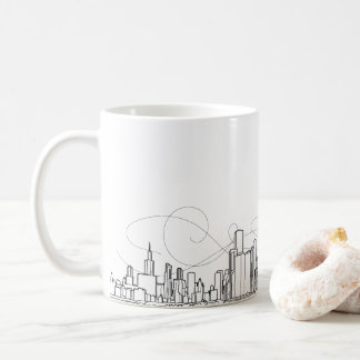 Taza De Café Horizonte de la ciudad