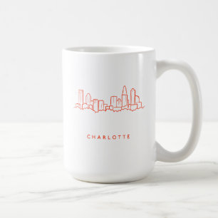 Taza De Café Horizonte de la ciudad de Charlotte, Carolina del