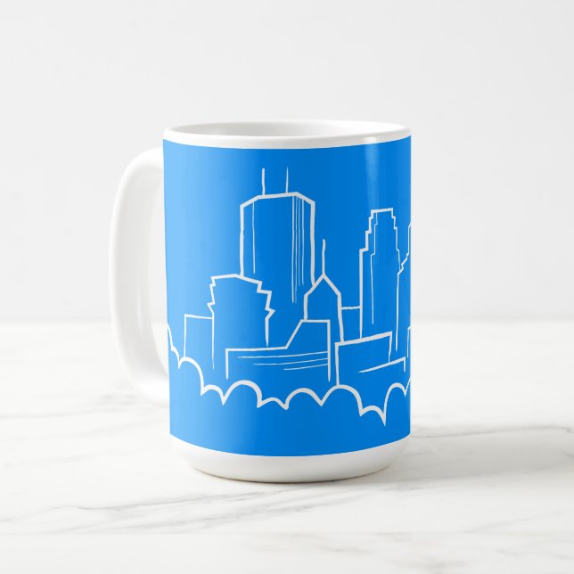 Taza De Café Horizonte de Minneapolis, Minnesota (Anverso izquierdo)
