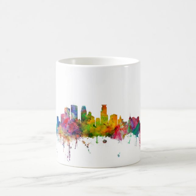 Taza De Café Horizonte de Minneapolis Minnesota (Centro)