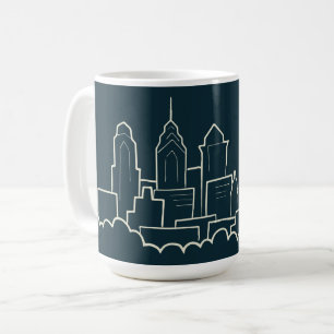 Taza De Café Horizonte de Philadelphia Pennsylvania