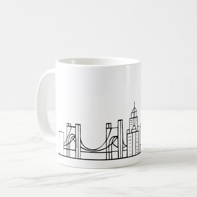 Taza De Café Horizonte de Pittsburgh (Anverso izquierdo)