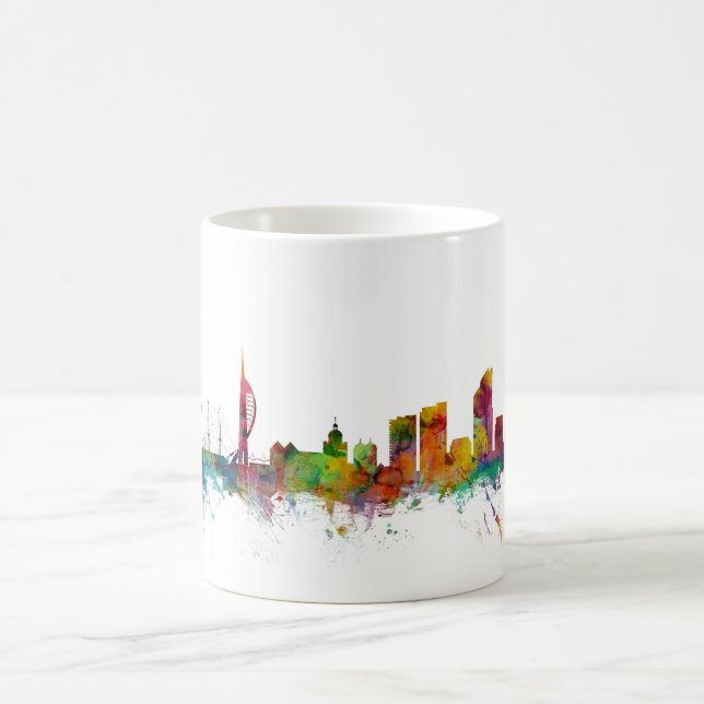 Taza De Café Horizonte de Portsmouth Inglaterra (Centro)