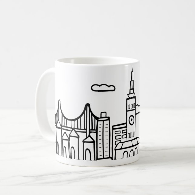 Taza De Café Horizonte de San Francisco (Anverso izquierdo)
