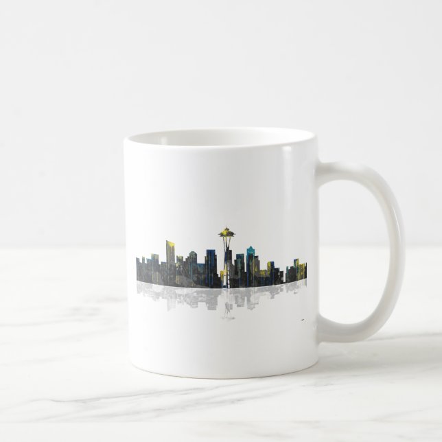 Taza De Café Horizonte de Seattle Washington (Derecha)