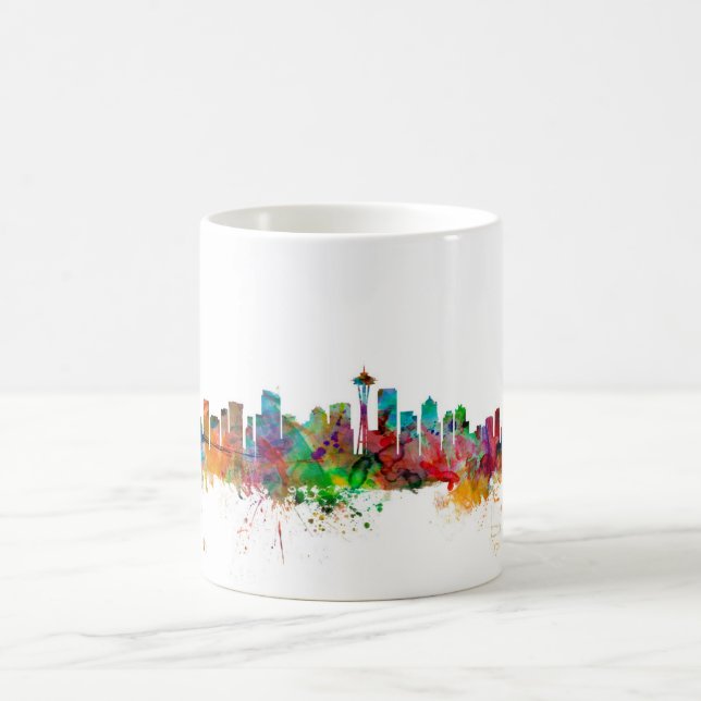 Taza De Café Horizonte de Seattle Washington (Centro)