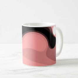 Taza De Café Horizonte del atardecer: Resumen rosa, negro y bla