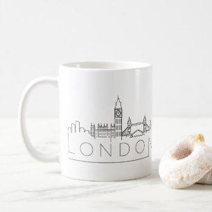 Taza De Café Horizonte estilizado de la ciudad de Londres