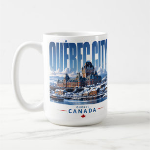Taza De Café 🏰 Horizonte moderno de la ciudad de Quebec 🏰