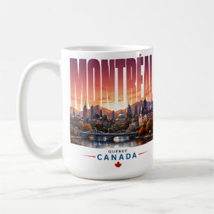 Taza De Café 🍂 Horizonte moderno de Montreal estilo de ciudad