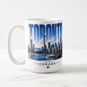 Taza De Café 🍁 Horizonte moderno de Toronto al estilo de la ci