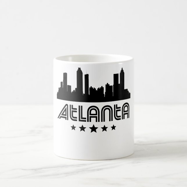 Taza De Café Horizonte retro de Atlanta (Centro)