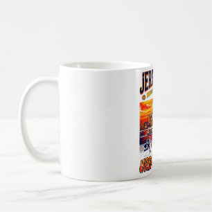 Taza De Café Horizonte urbano al atardecer de Jersey City junto